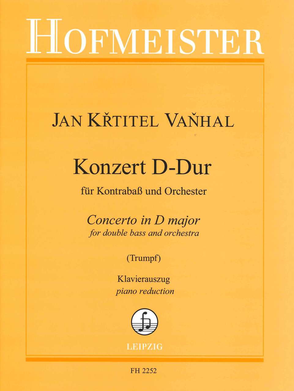 Vanhal, Concerto in D (with Facsimile) (Hofmeister)
