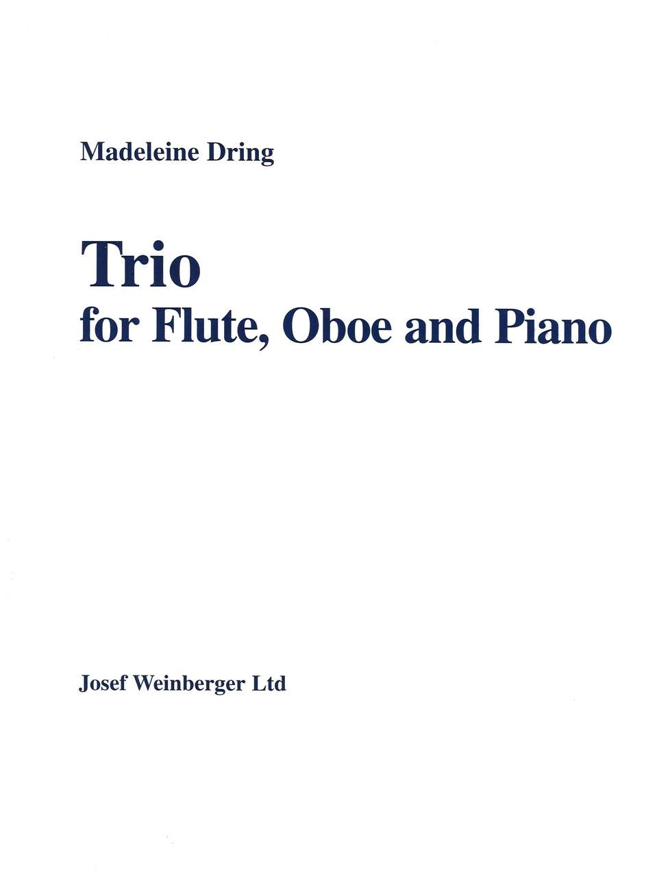 Dring, Trio (Fl,Ob,Pf) (Weinberger)