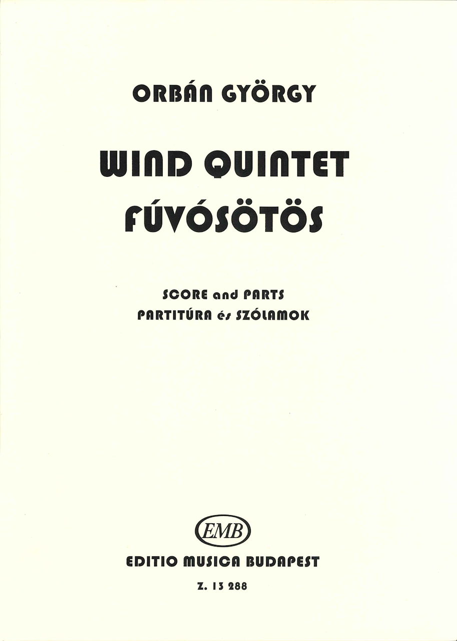 Orban, Wind Quintet (Editio Musica Budapest)