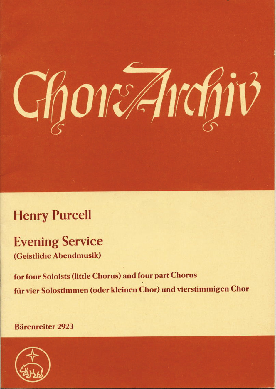 Purcell, Magnificat and Nunc Dimittis (Barenreiter)