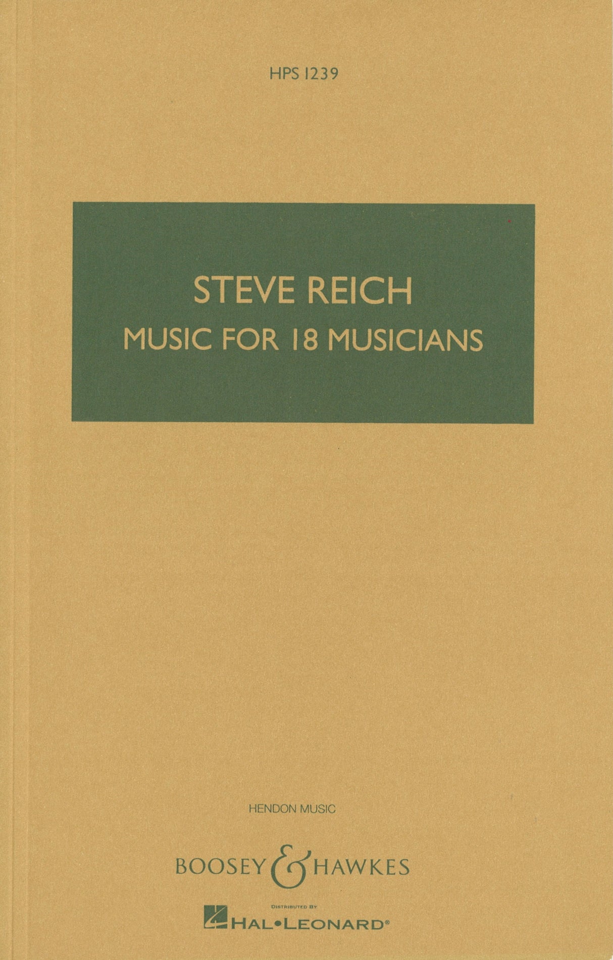 Reich, Music for 18 Musicians (Boosey)