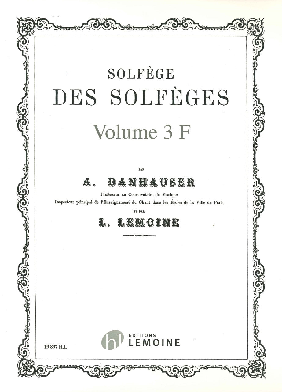 Solfege des solfeges 3F (avec accomp) (Lemoine)