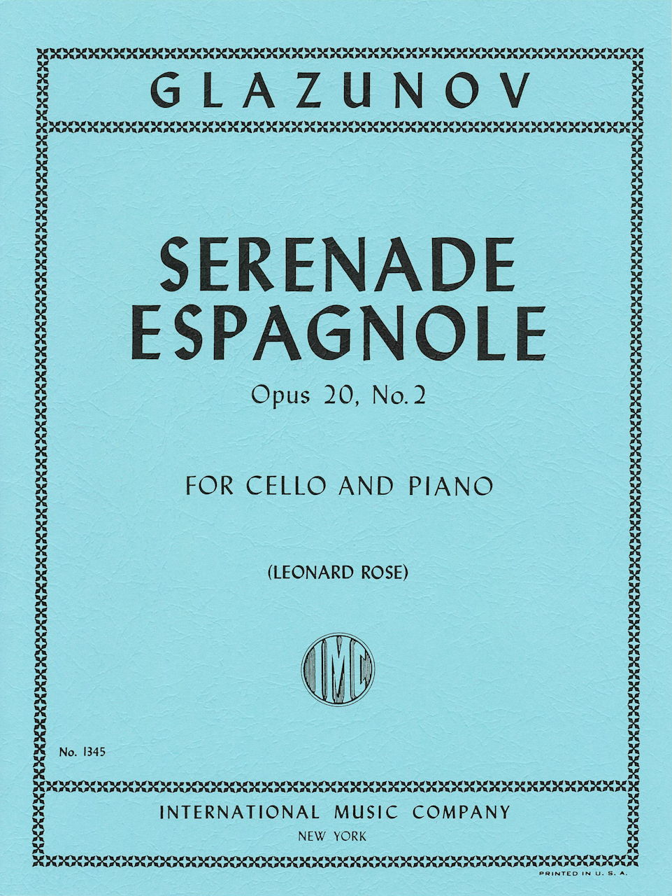 Glazunov, Serenade espagnole (Rose) (IMC)