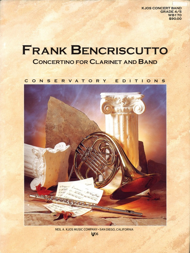 Benciscutto, Concertino for Clarinet (Kjos)