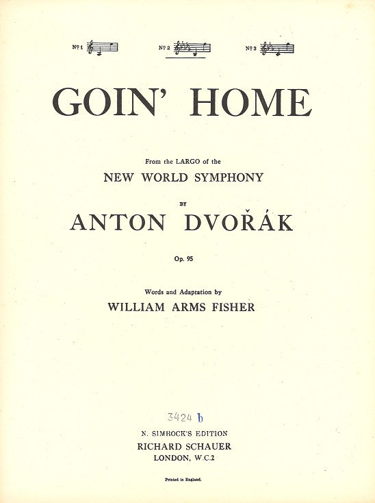 Dvorak, Goin' Home: Largo from op.95 (M) (Simrock)