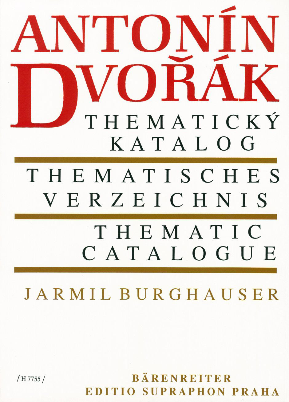 Burghauser, A.Dvorak: Thematic Catalogue (Supraphon)