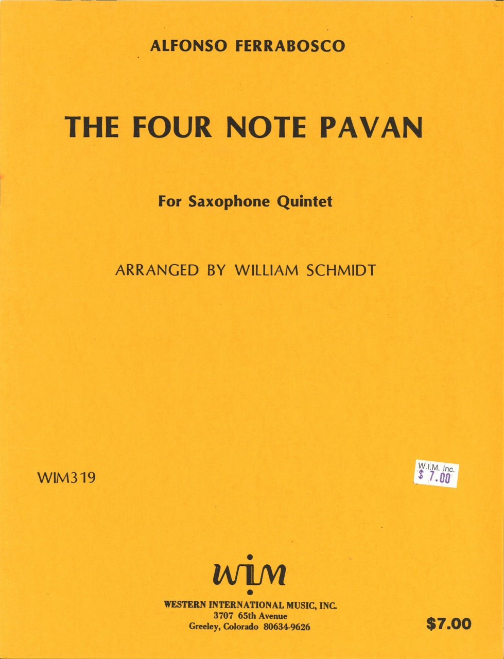 Ferrabosco, The Four-Note Pavan (SAATBr) (Western International Music)