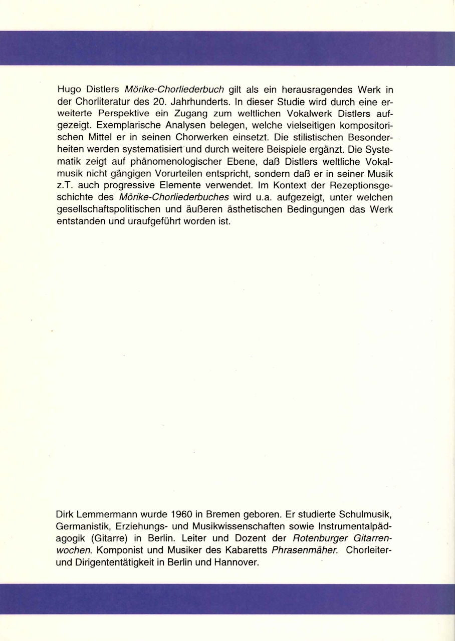Studien zum weltlichen Vokalwerk Distler (Peter Lang)