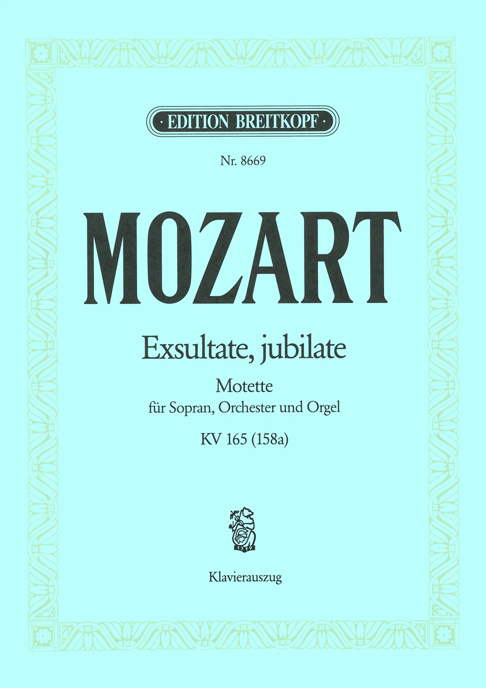 Mozart, Exsultate jubilate KV 165 (Breitkopf)