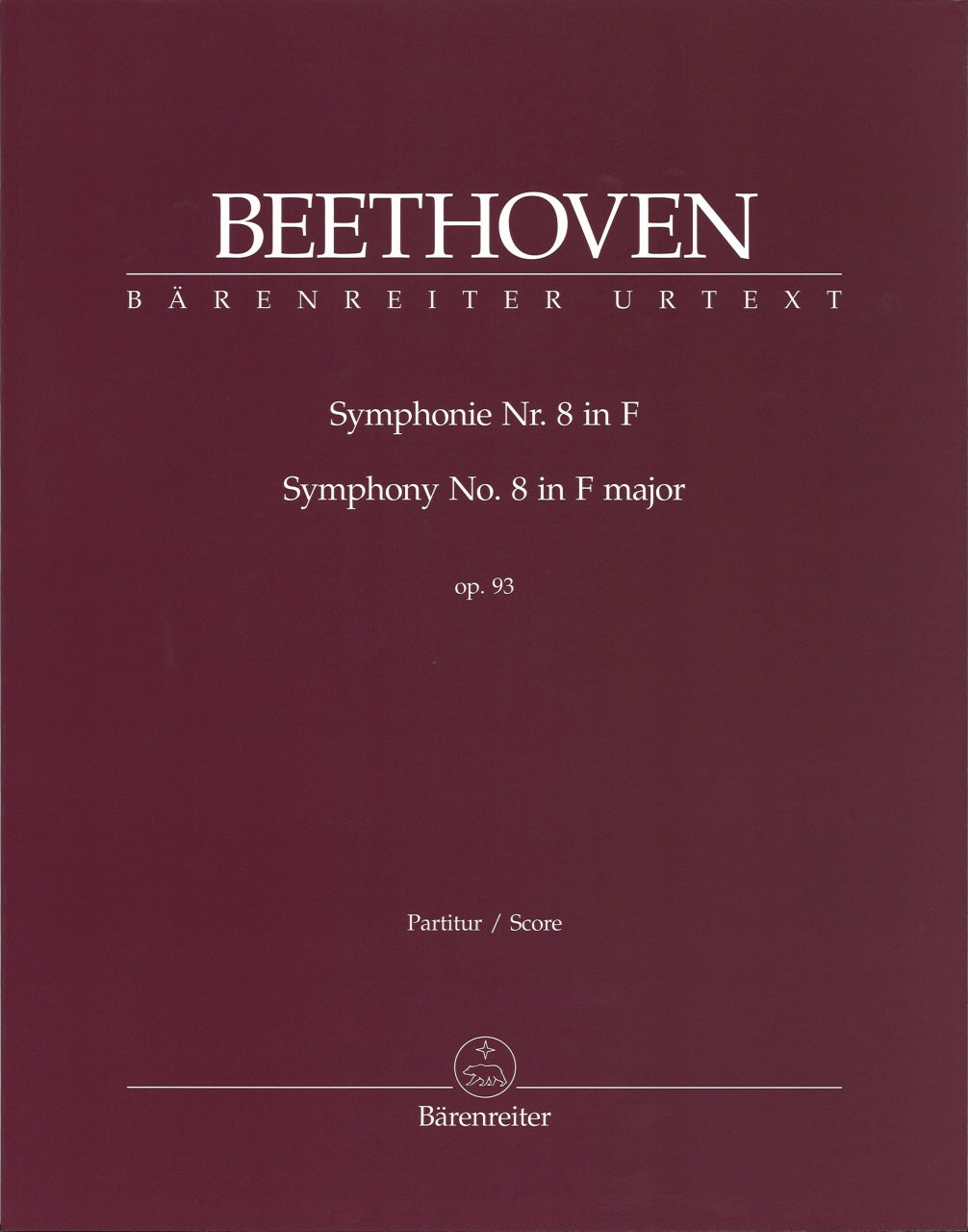 Beethoven, Symphony No. 8 Full Score (Barenreiter)