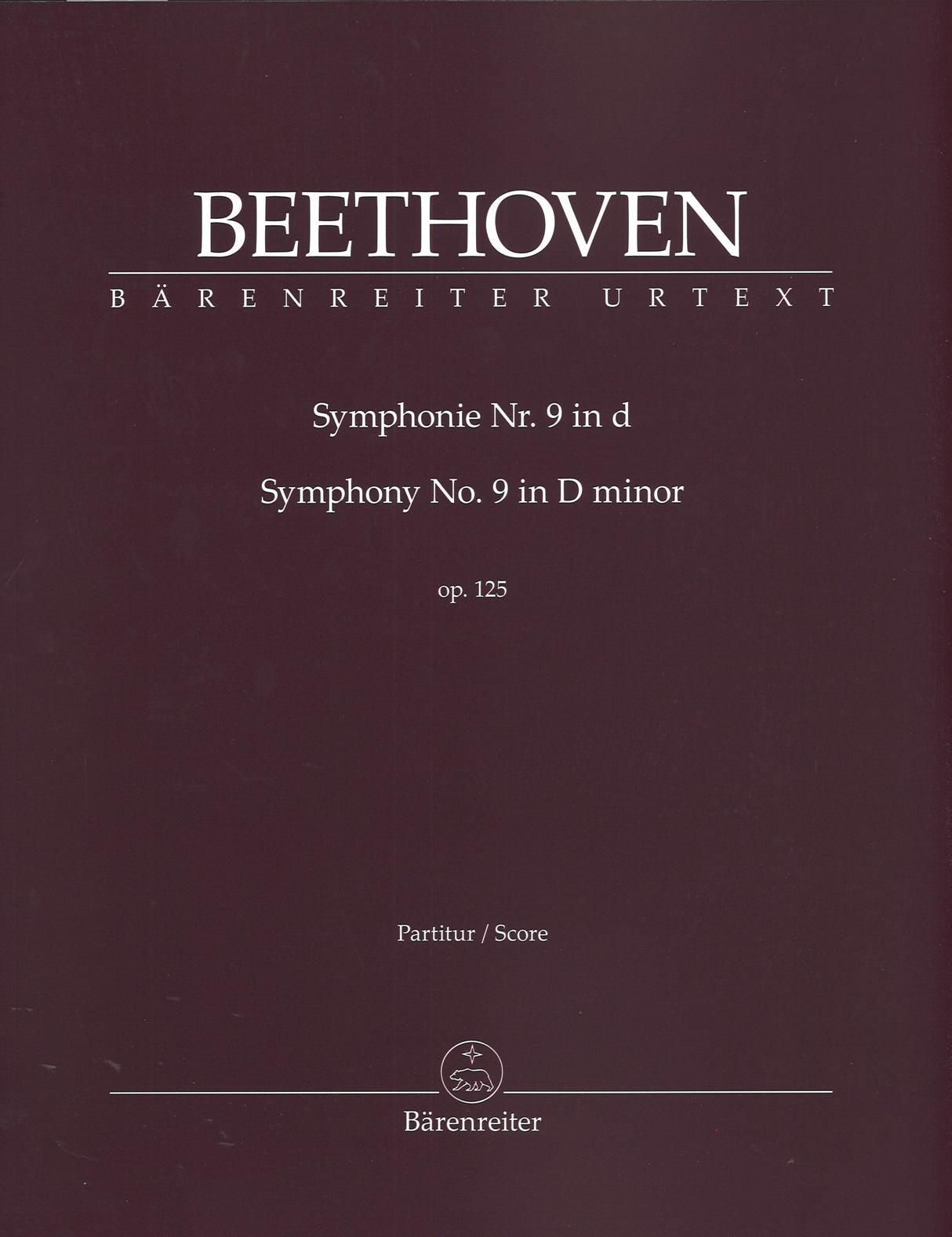 Beethoven, Symphony No. 9 Full Score (Barenreiter)