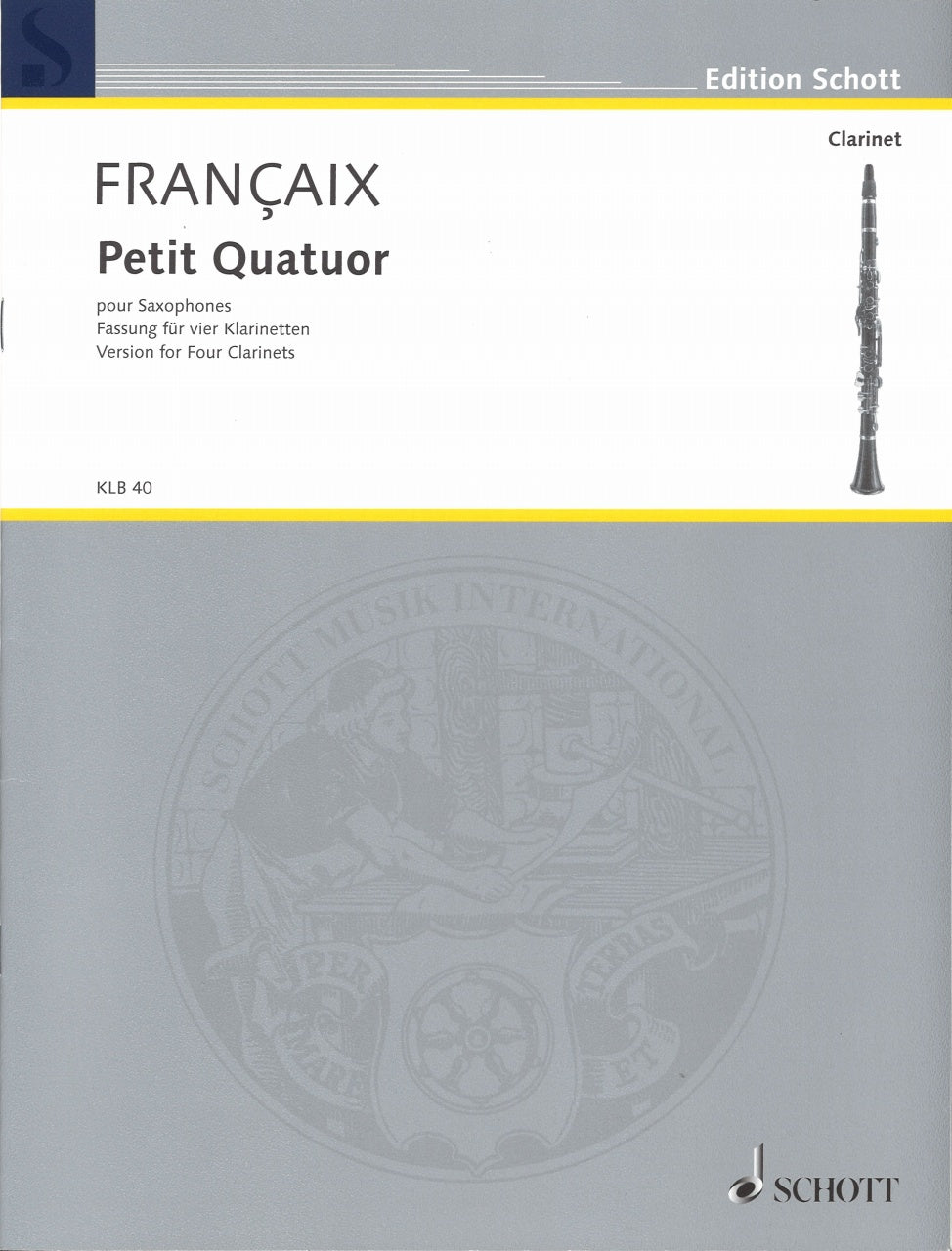 Francaix, Petit Quatuor (2Cl,Basset,Bs) (Schott)