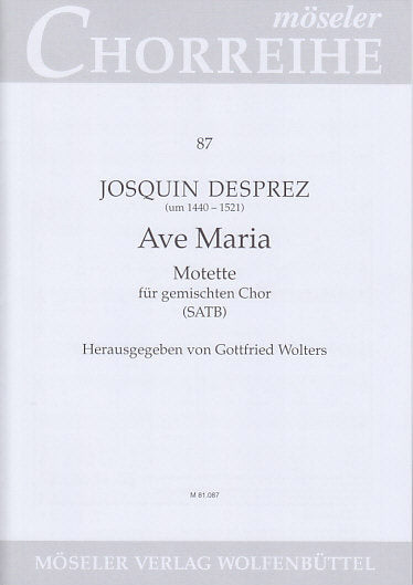 Josquin des Prez, Ave Maria (SATB) (Moseler)