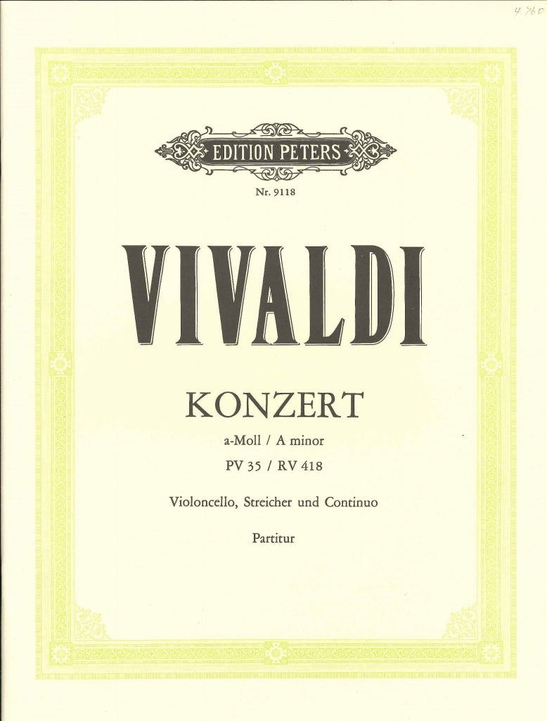 Vivaldi, Concerto RV 418 Full Score (Peters)