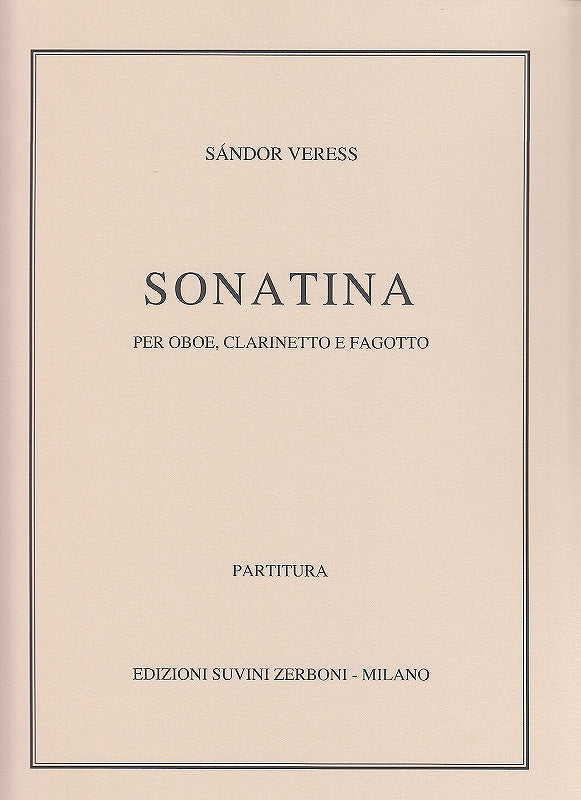 Veress, Sonatina (Parts: Ob,Cl,Bn) (Suvini Zerboni)