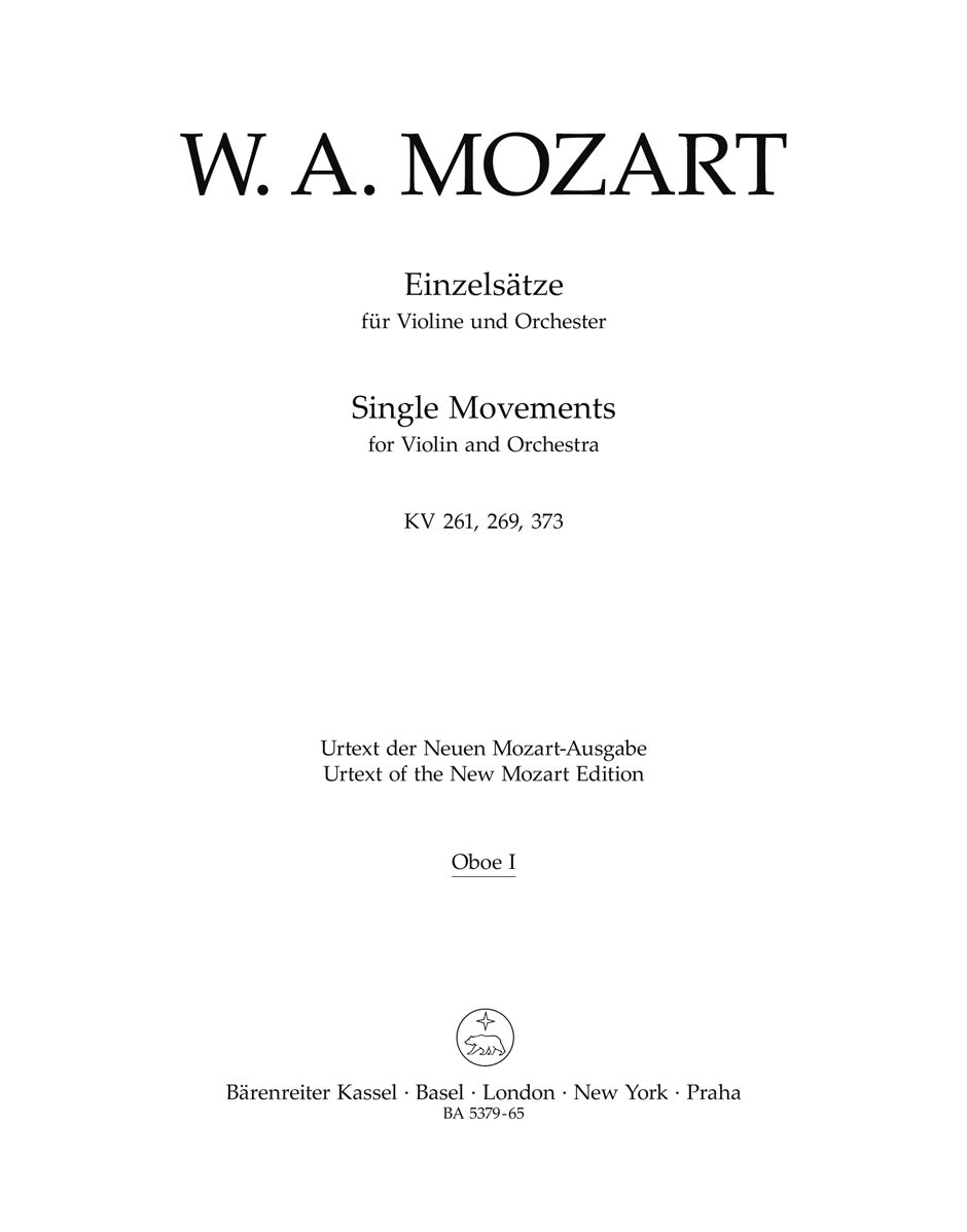 Mozart, Adagio KV 261 etc. Wind Set (Barenreiter)