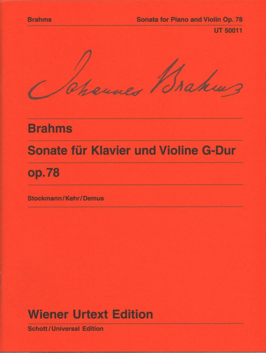 Brahms, Sonata No. 1, op. 78 (Stockmann) (Wiener Urtext Edition)