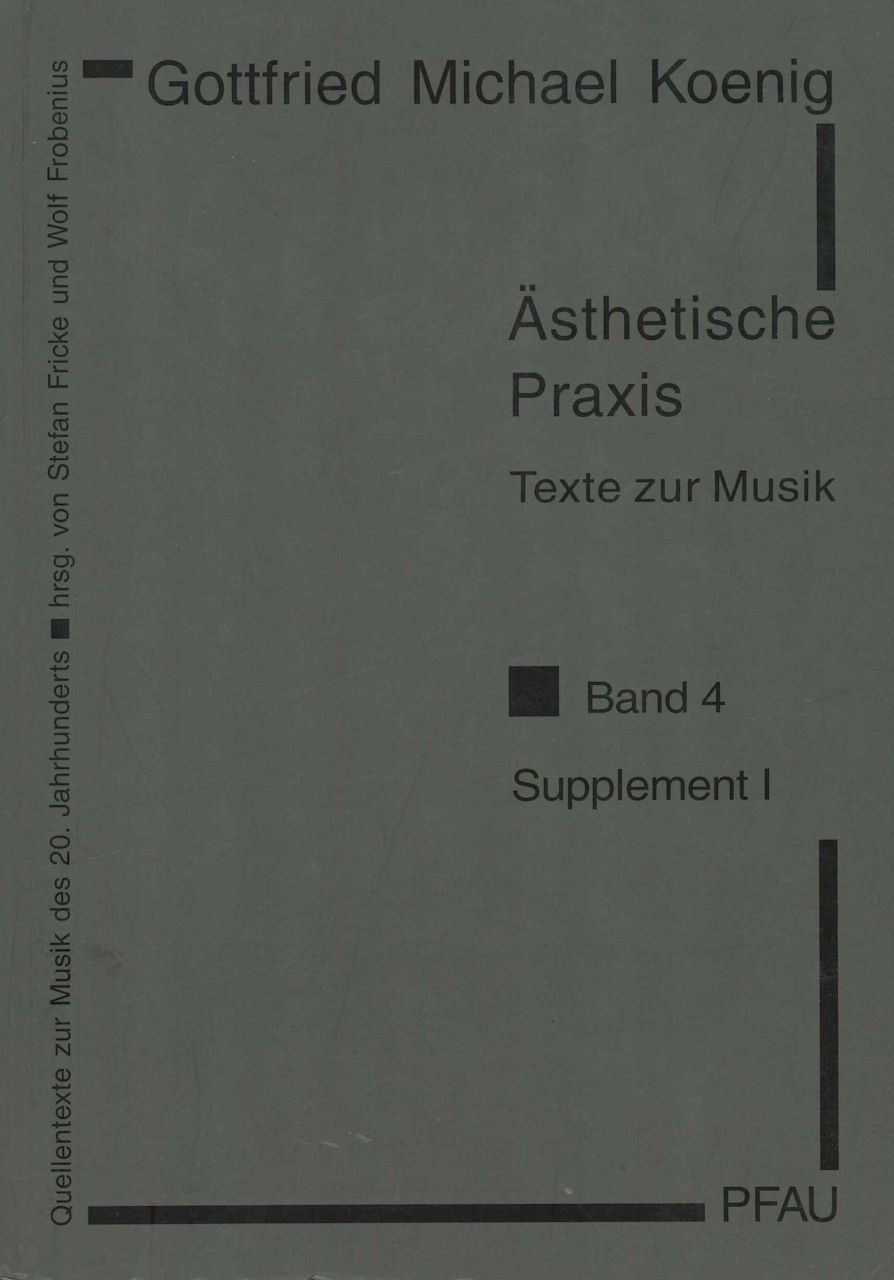 Koenig, Asthetische Praxis 4: Supp.1 (Pfau)