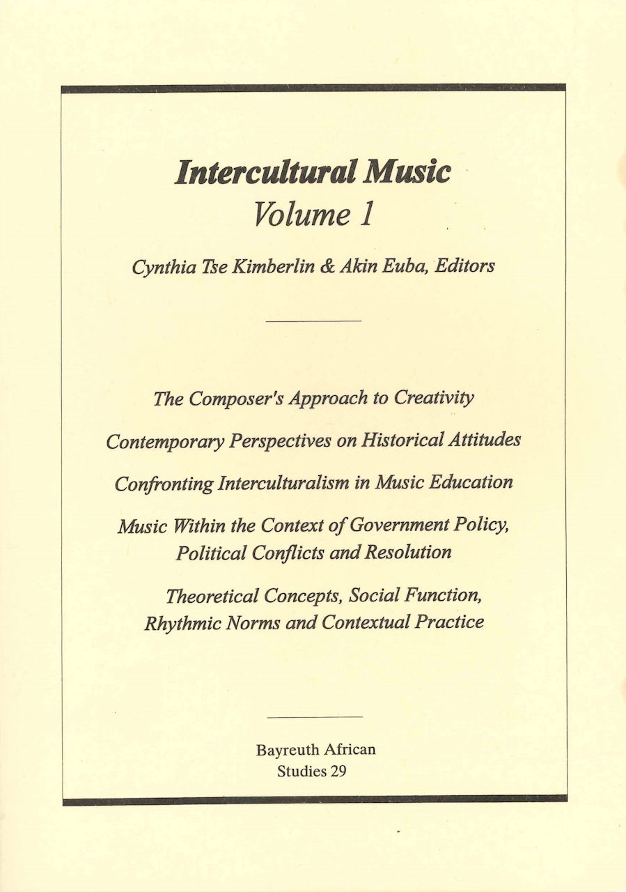 Intercultural Music 1 (Book/Tape) (Eckhard Breitinger (Bayreuth University))