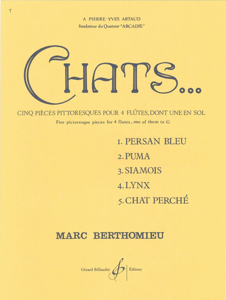 Berthomieu, Chats (3Fl,AFl) (Billaudot)