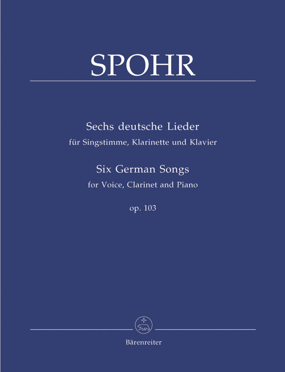 Spohr, Deutsche Lieder op. 103(Vo,Cl,Pf) (Barenreiter)