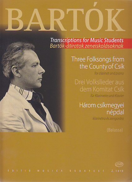 Bartok, 3 Folksongs from the County Csik (Editio Musica Budapest)