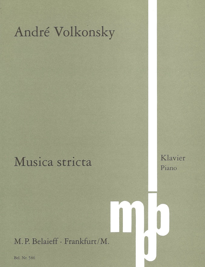 Volkonsky, Musica stricta (1957) (Belaieff)