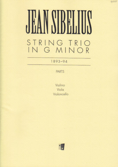 Sibelius, String Trio in g minor (Fazer/Fennica Gehrman)
