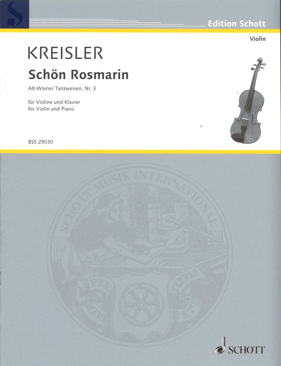Kreisler, Schon Rosmarin (Schott)