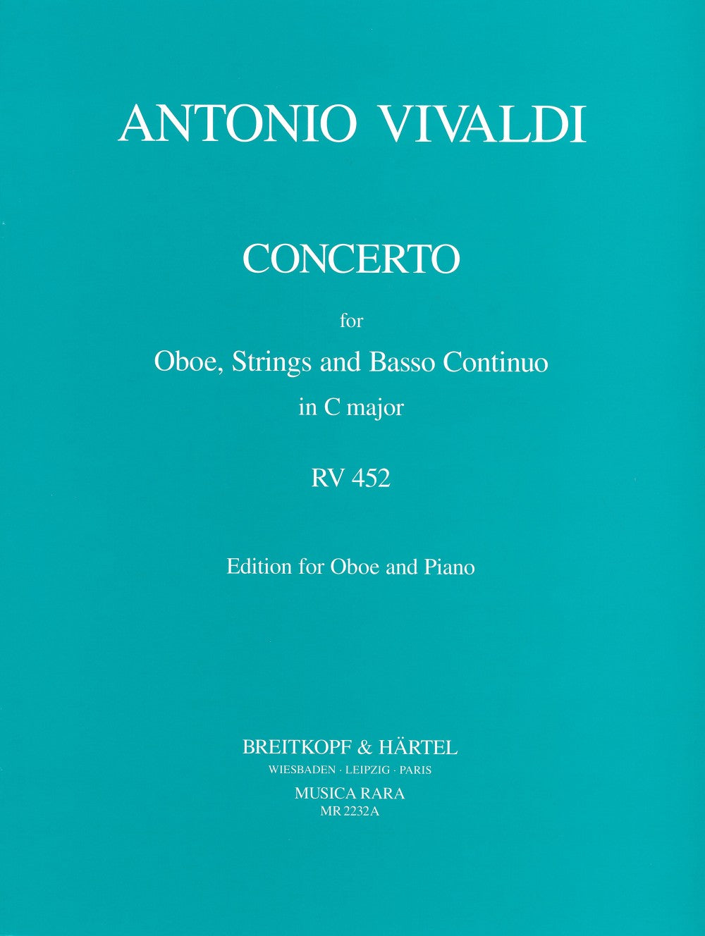 Vivaldi, Concerto in C, RV 452 (Ob,Pf) (Musica Rara)