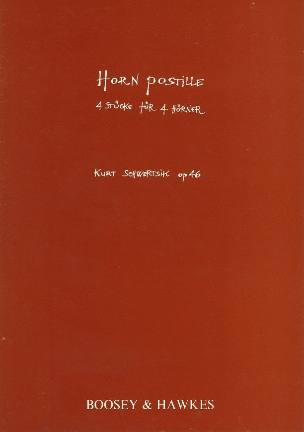 Schwertsik, Horn Postille op.46 (4Hn) (Boosey)