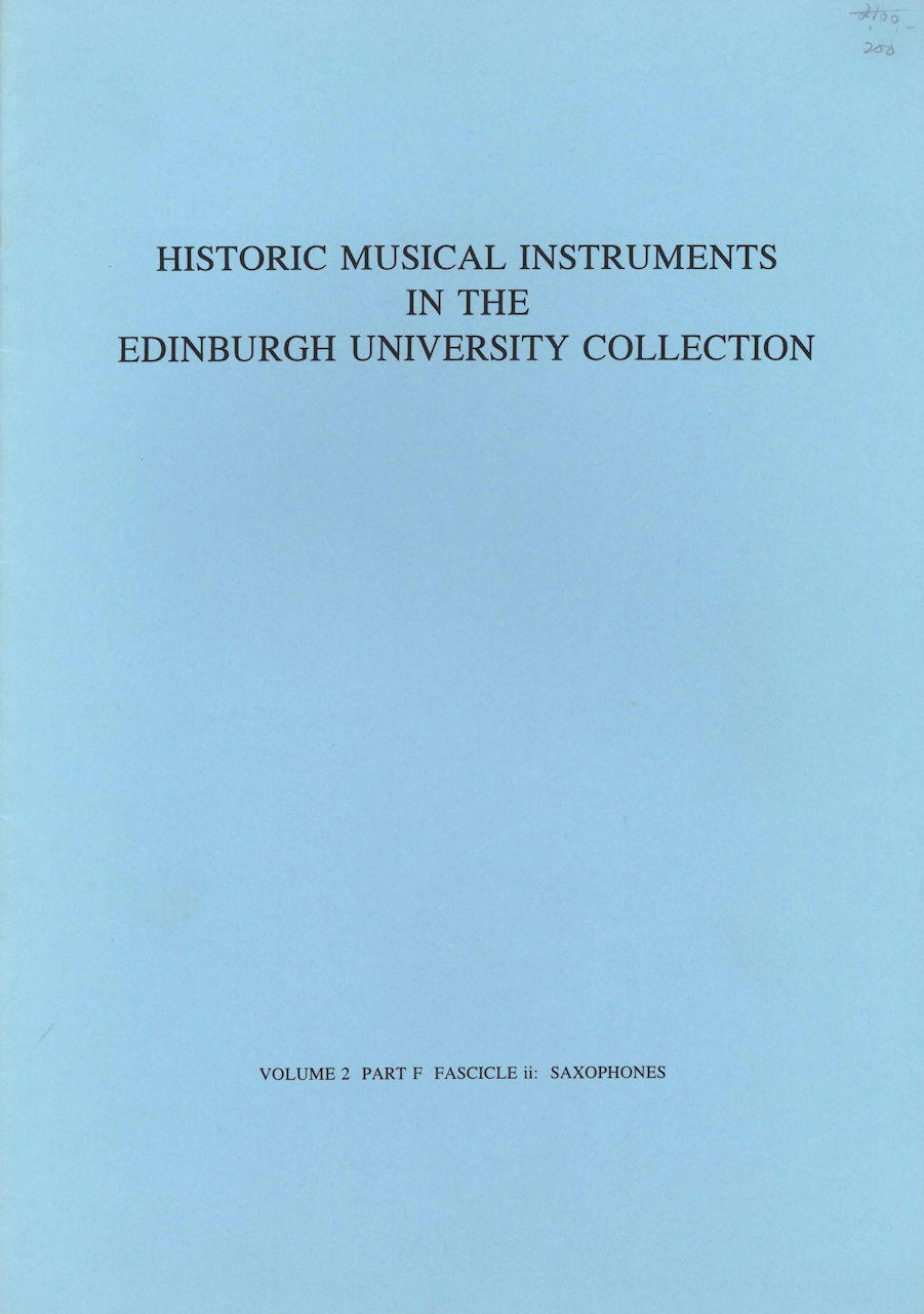 Historical Instruments Edinburgh 2F2 (Edinburgh University Collection of HMI)