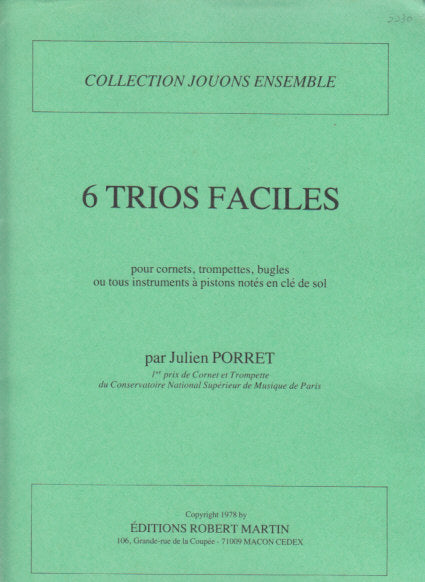 Porret, 6 Trios faciles (3Trp) (Robert Martin)