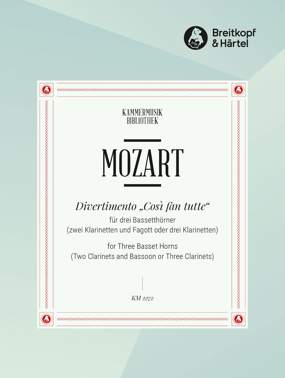 Mozart, Cosi fan tutte (2 Cl,Bn or 3 Cl) (Breitkopf)