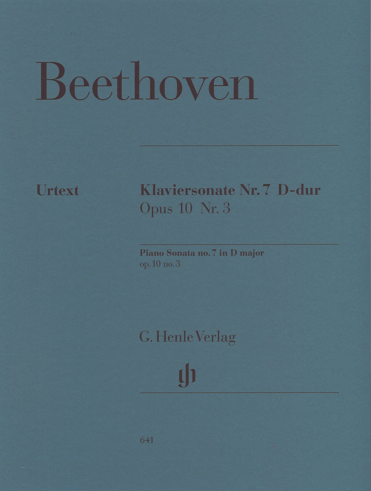 Beethoven, Sonata No. 7 op. 10/3(Wallner (Henle)