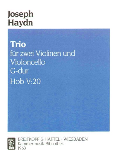 Haydn, Trio in G Hob. 5/20 (2Vn/Vc) (Breitkopf)