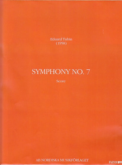 Tubin, Symphony No. 7 (1958) (Nordiska/Gehrmans)