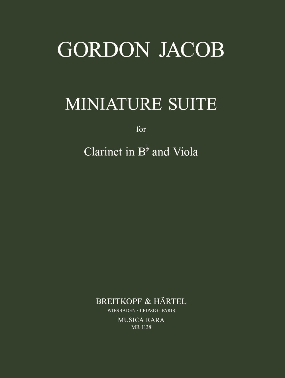 Jacob, Miniature Suite (Cl/Va) (Musica Rara)
