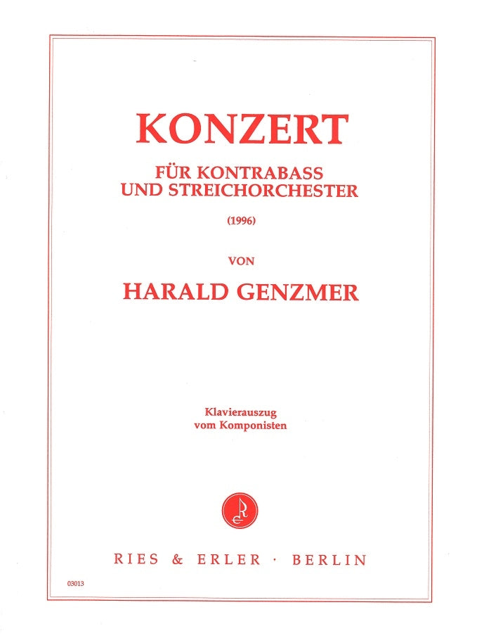 Genzmer, Concerto (DB/Pf) (Ries & Erler)