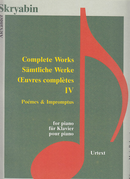 Scriabin, Complete Works 4: Poemes, Impr (Konemann)