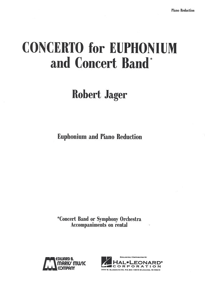 Jager, Concerto for Euphonium (Euph,Pf) (Marks)