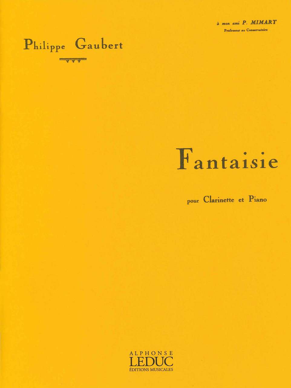 Gaubert, Fantaisie (Cl,Pf) (Heugel)