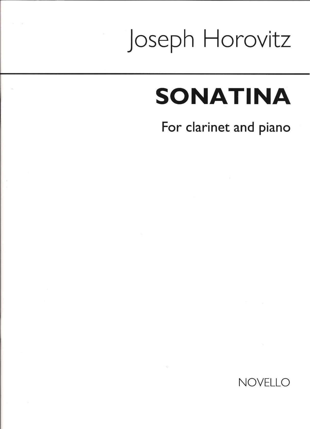 Horovitz, Sonatina (1981) (BbCl,Pf) (Novello)