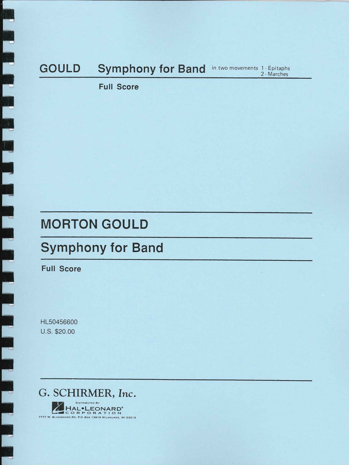 Gould, Symphony No. 4 'West Point' Score (G.Schirmer)