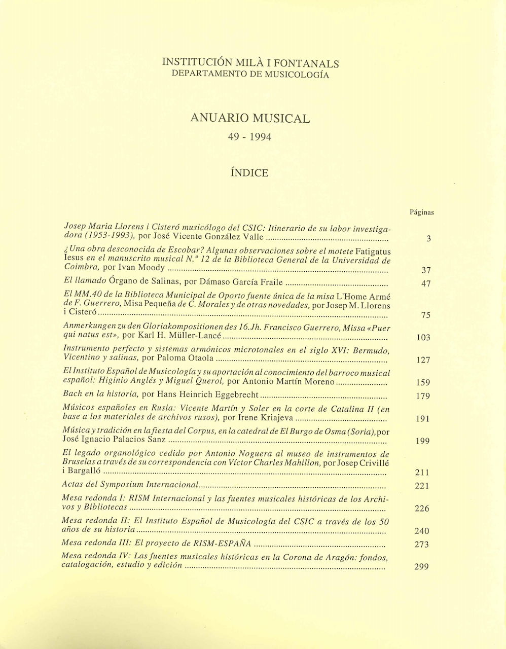 Anuario Musical 49 (CSIC)