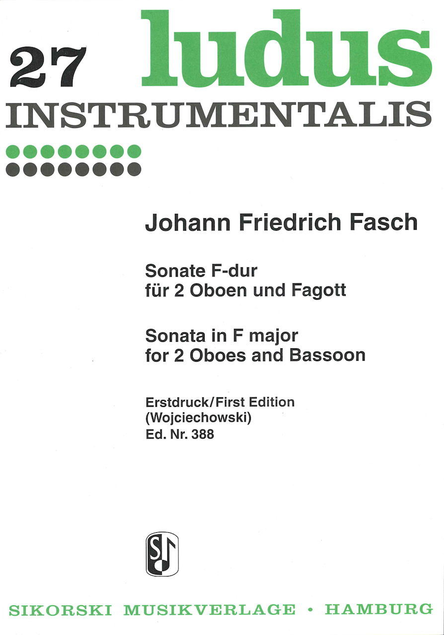 Fasch, Sonate F-dur (2Ob,Bn) (Sikorski)