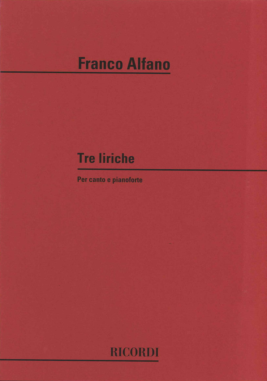 Alfano, 3 Liriche, 2: Messaggio (1932) (Ricordi)