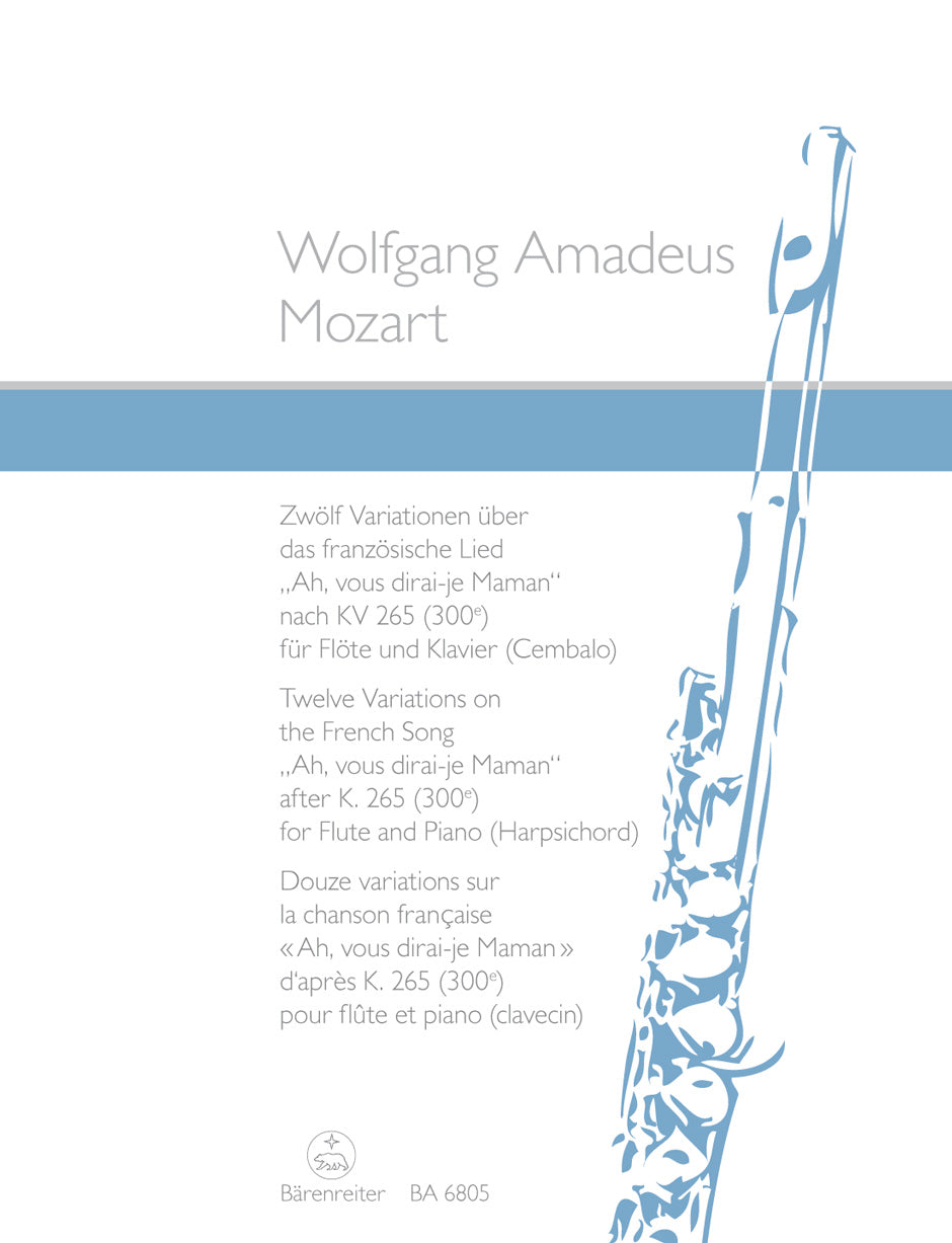 Mozart, Variationen KV 265 (Fl,Cemb/Pf) (Barenreiter)