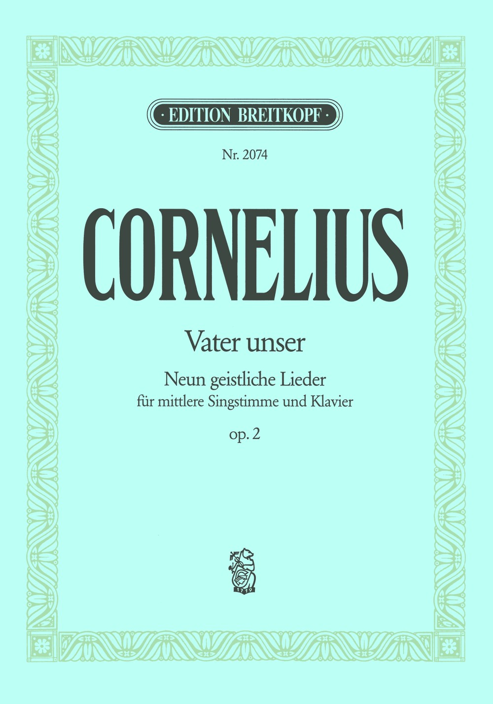 Cornelius, Vater unser op.2 (Med,Pf) (Breitkopf)