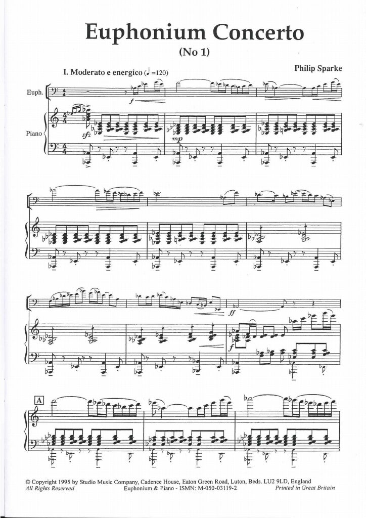 Sparke, Concerto for Euphonium (No. 1) (Studio Music)
